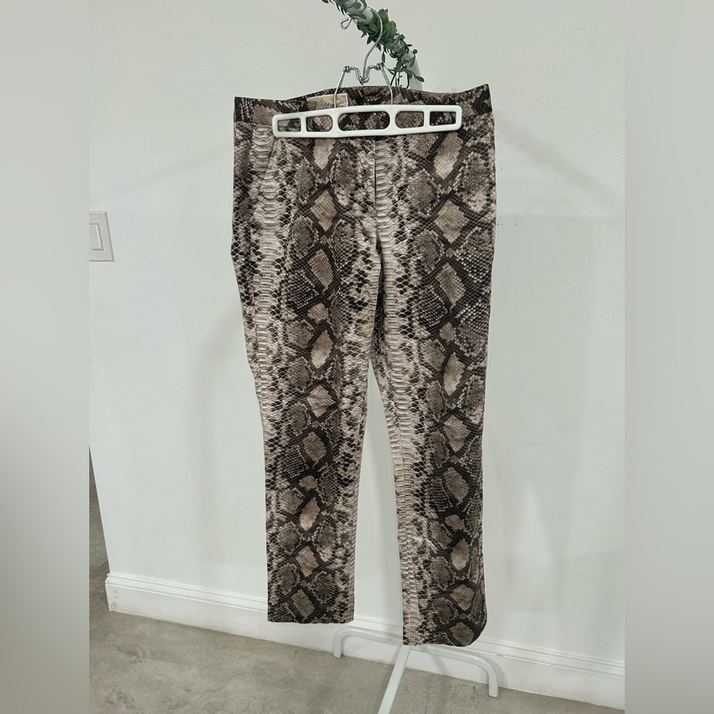 Michael Kors Brown and Tan Snakeskin Pants